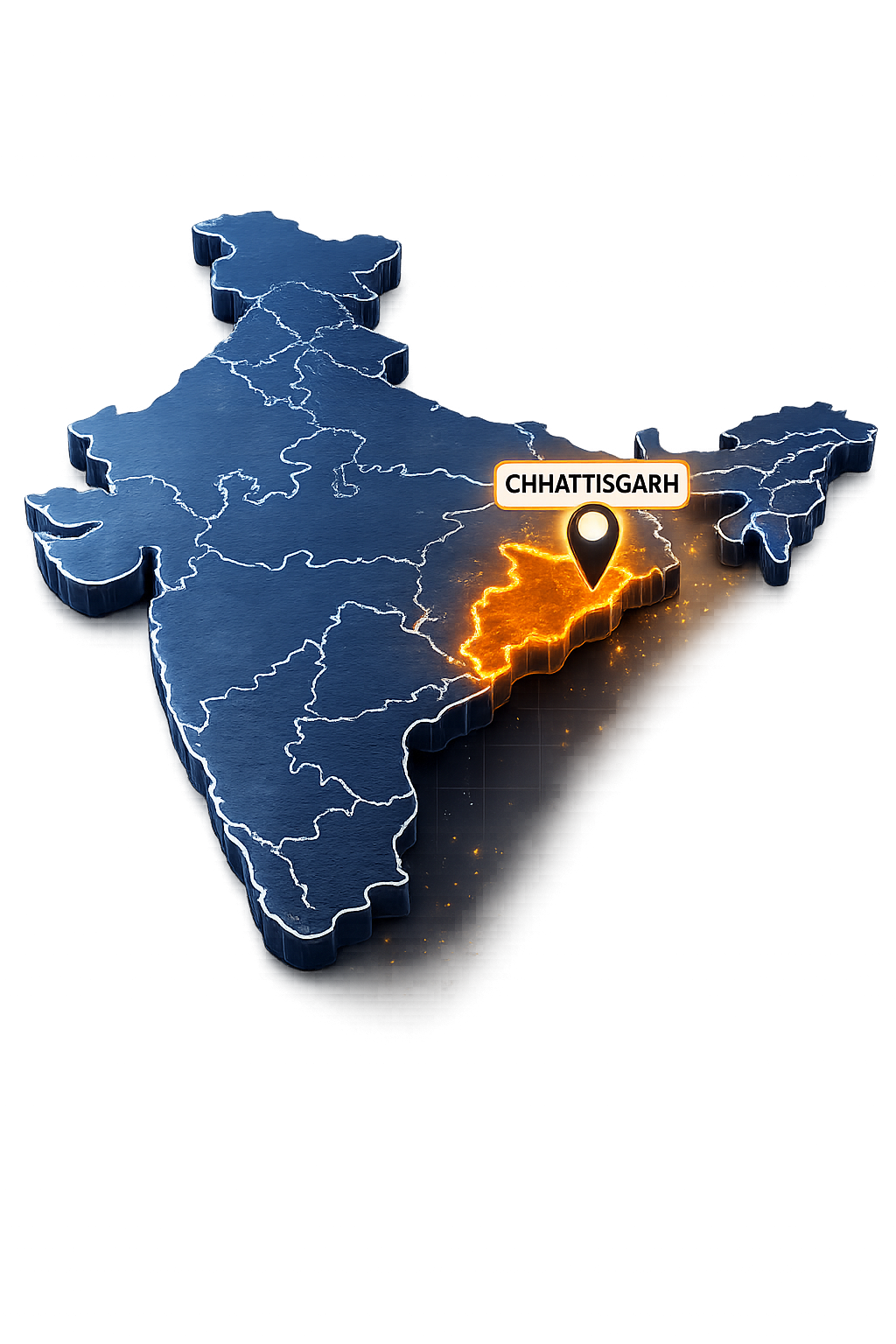 Chhattisgarh Map Graphic