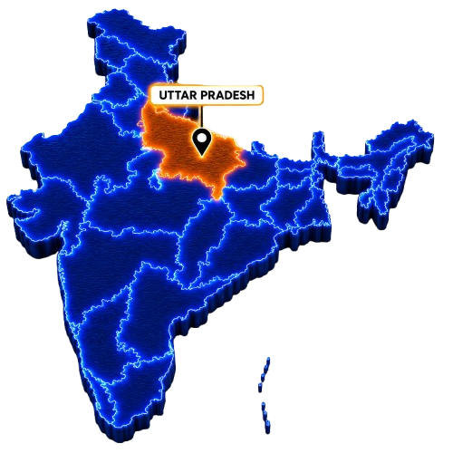 Uttar Pradesh Map Graphic